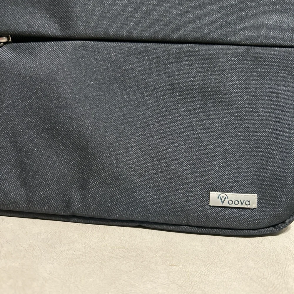 Black Men's Laptop Sleeve with Front Pocket